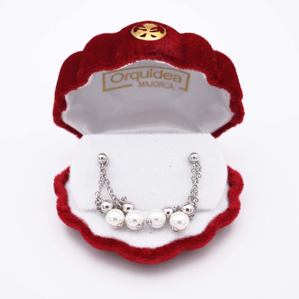 Boucles d'Oreilles en Perles de Majorque - 7 x 55 mm - Image 4