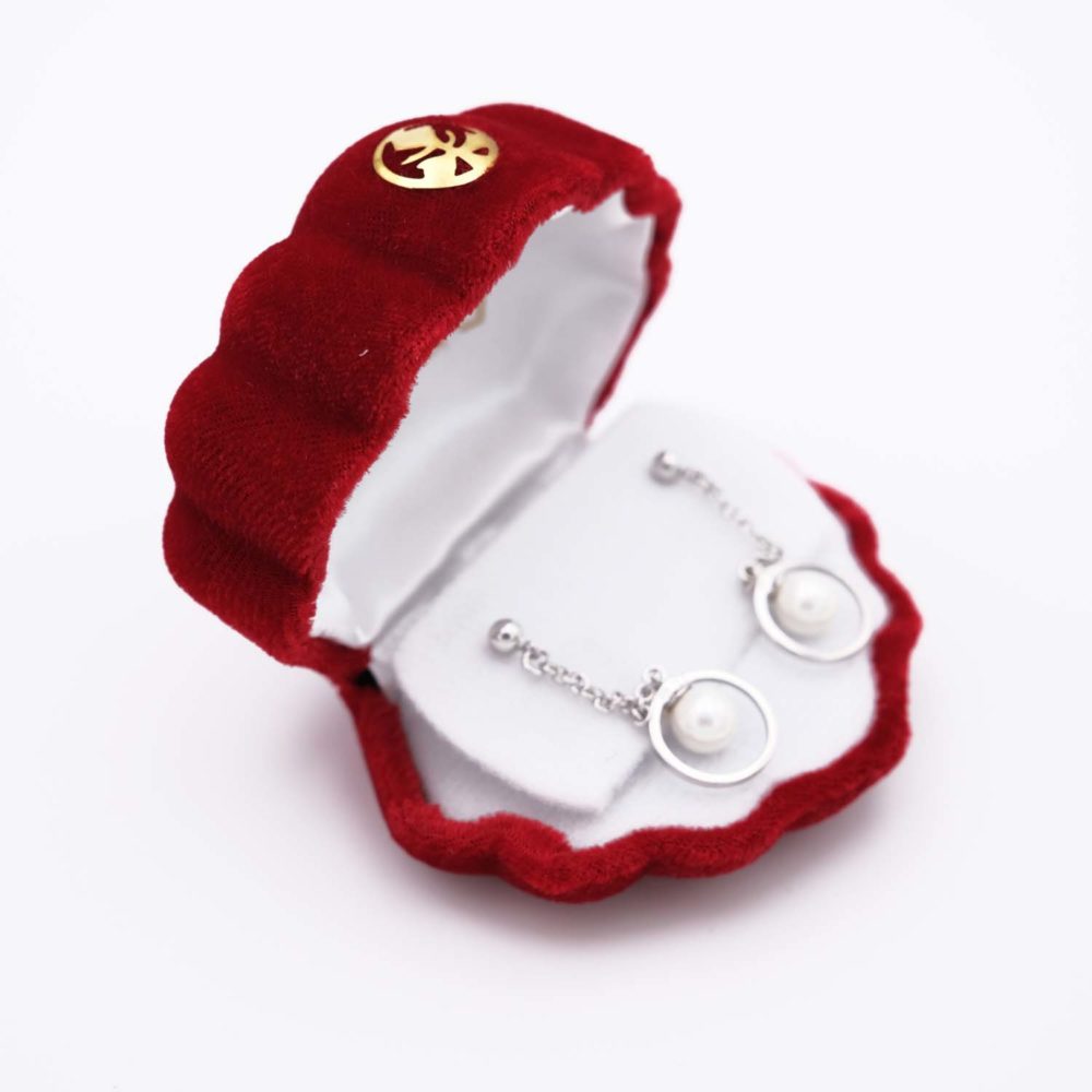 Boucles d'Oreilles en Perles de Majorque - 13 x 38 mm - Image 2