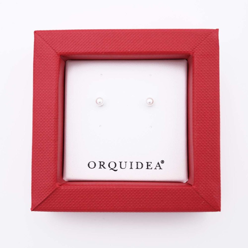 Boucles d'Oreilles en Perles de Majorque - 5 x 5 mm - Avec papillon rond (bébés) - Image 7