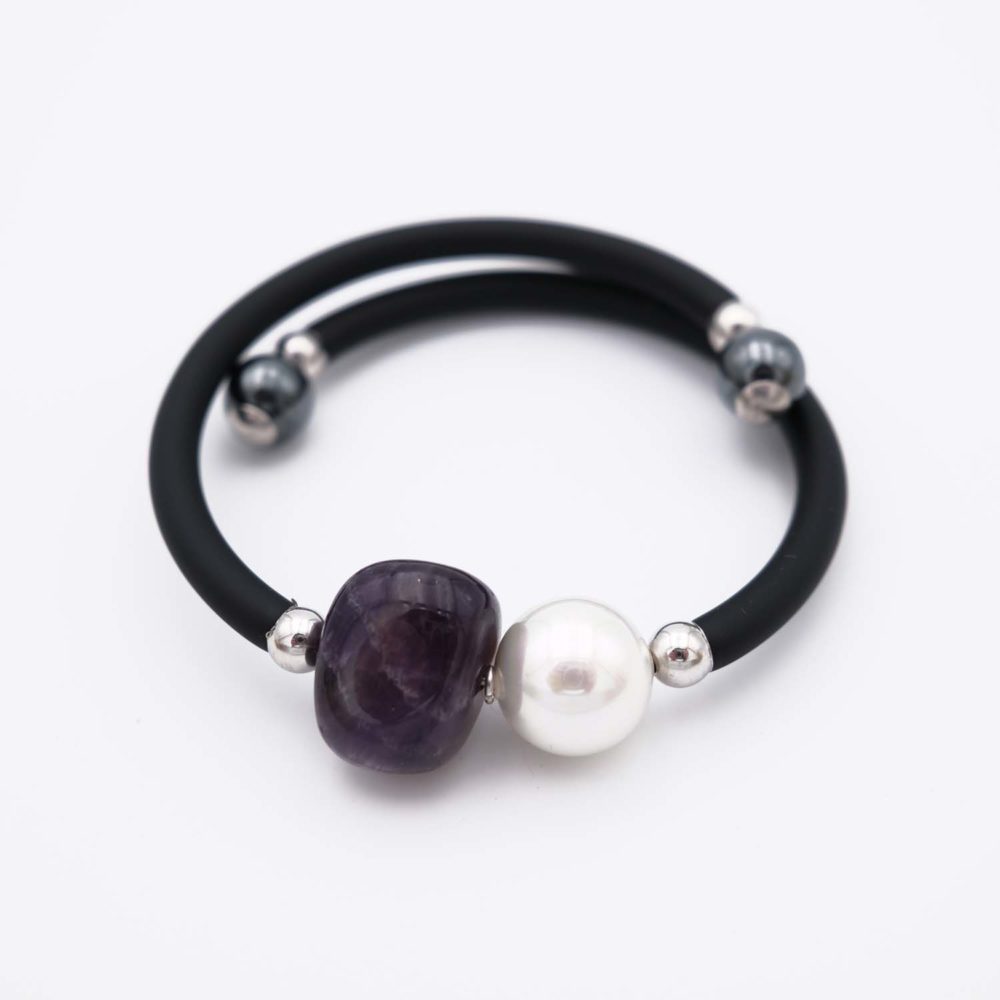 Bracelet en Perles de Majorque - 12 mm - Long. ajustable - Image 3