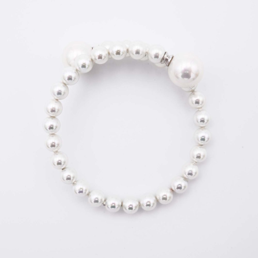 Bracelet en Perles de Majorque - 6 et 12 mm - Long. ajustable – Image 3