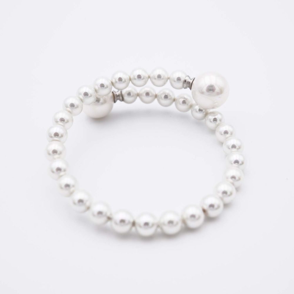 Bracelet en Perles de Majorque - 6 et 12 mm - Long. ajustable – Image 2