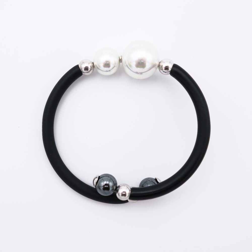 Bracelet en Perles de Majorque - 10 et 14 mm - Long. ajustable - Image 3