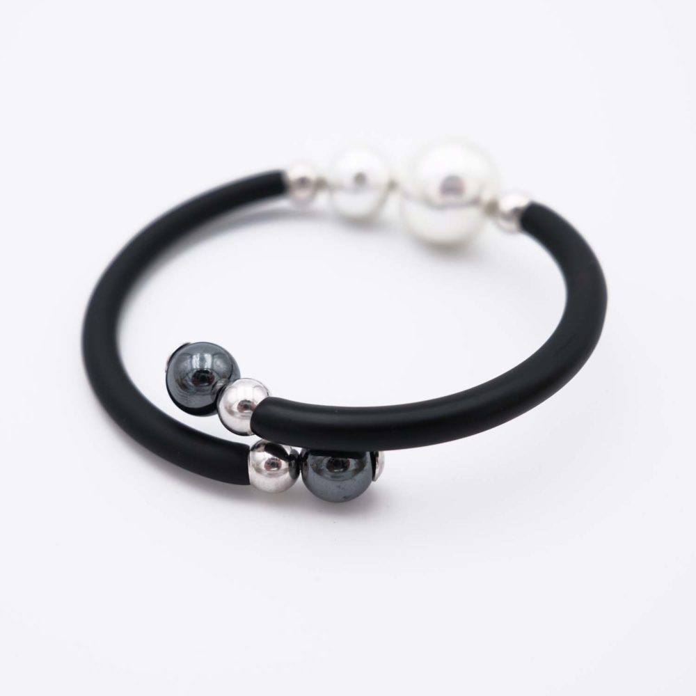 Bracelet en Perles de Majorque - 10 et 14 mm - Long. ajustable - Image 2