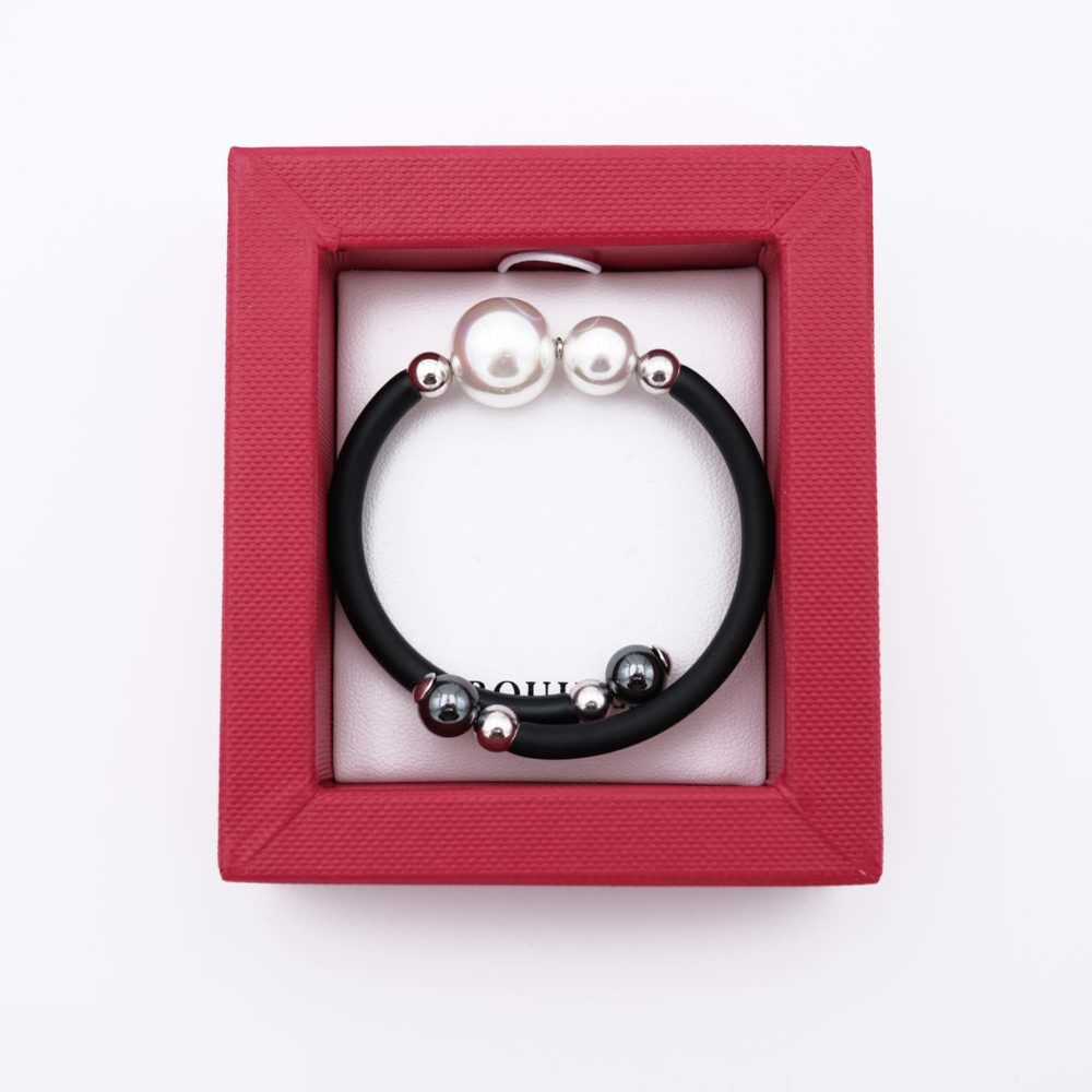 Bracelet en Perles de Majorque - 10 et 14 mm - Long. ajustable - Image 5