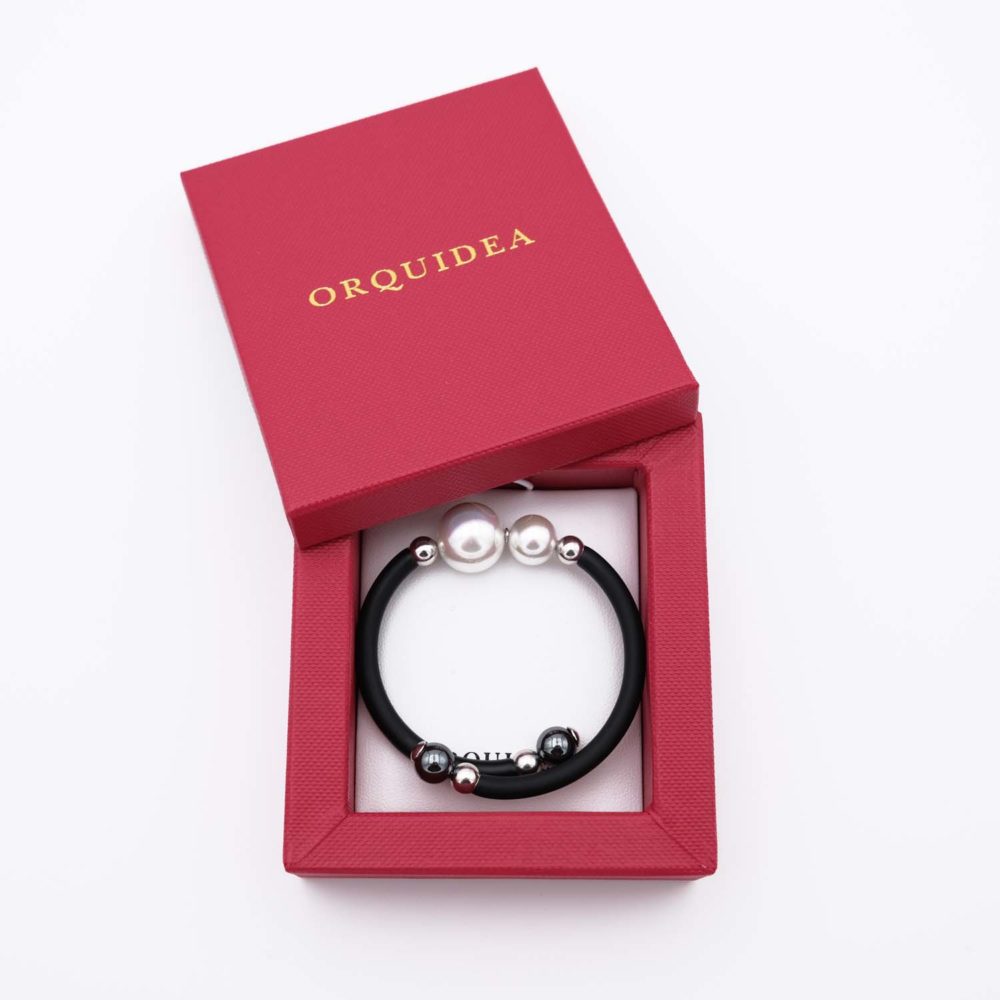Bracelet en Perles de Majorque - 10 et 14 mm - Long. ajustable - Image 6