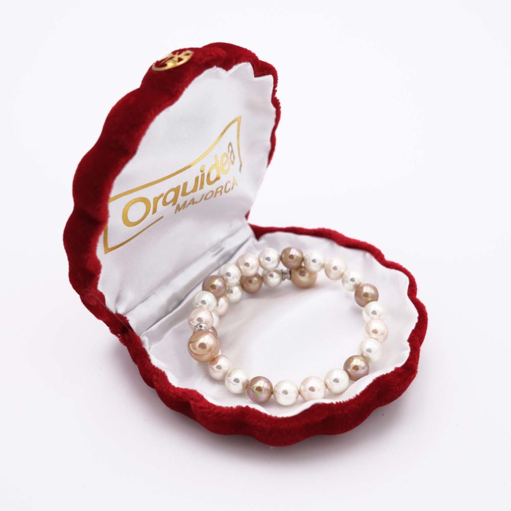 Bracelet en Perles de Majorque - 8 et 10 mm - Long. ajustable – Image 6