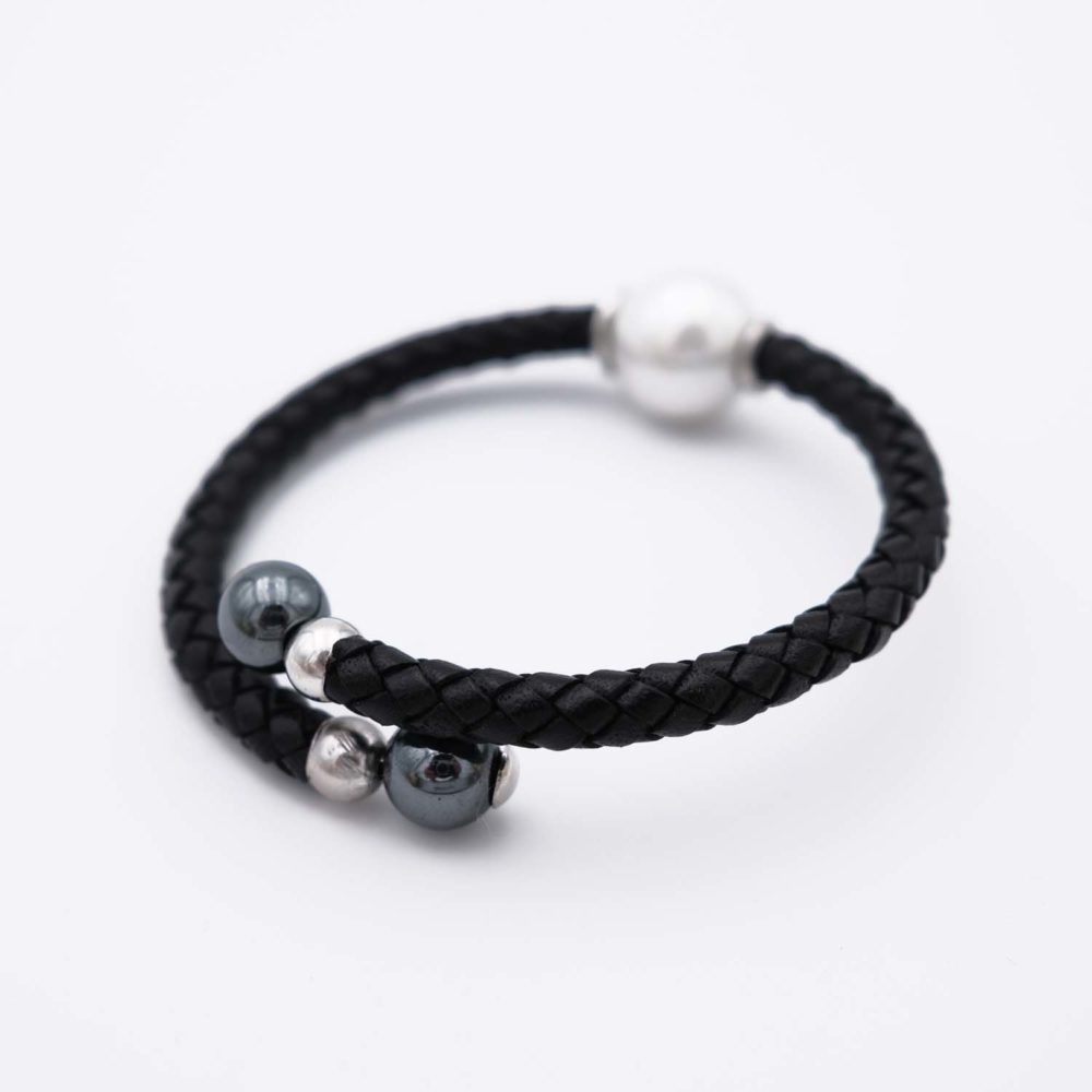 Bracelet en Perles de Majorque - 14 mm - Long. ajustable - Image 4