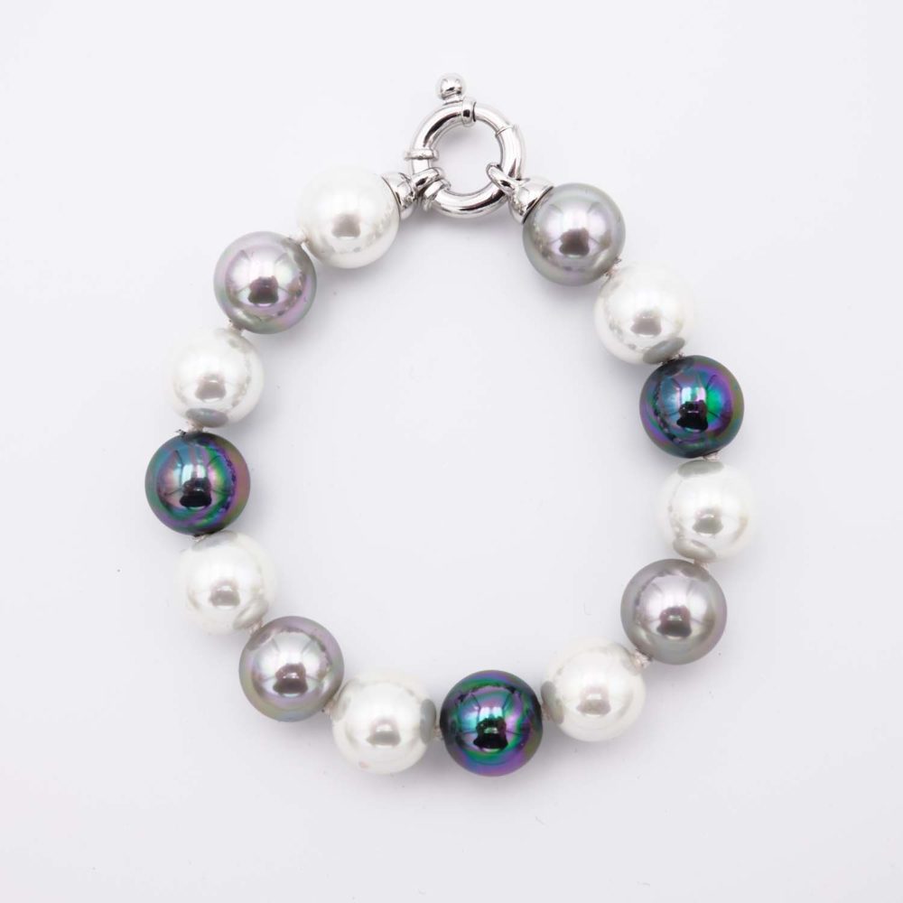 Bracelet en Perles de Majorque - 12 mm - Long. 20 cm - Image 2