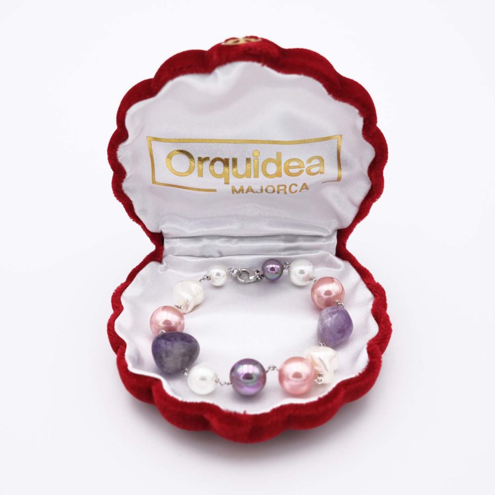 Bracelet en Perles de Majorque - 8 à 12 mm - Long. 19 cm - Image 4