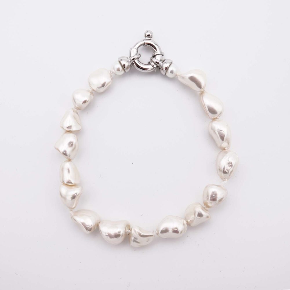 Bracelet en Perles de Majorque - Long. 19 cm - Image 2