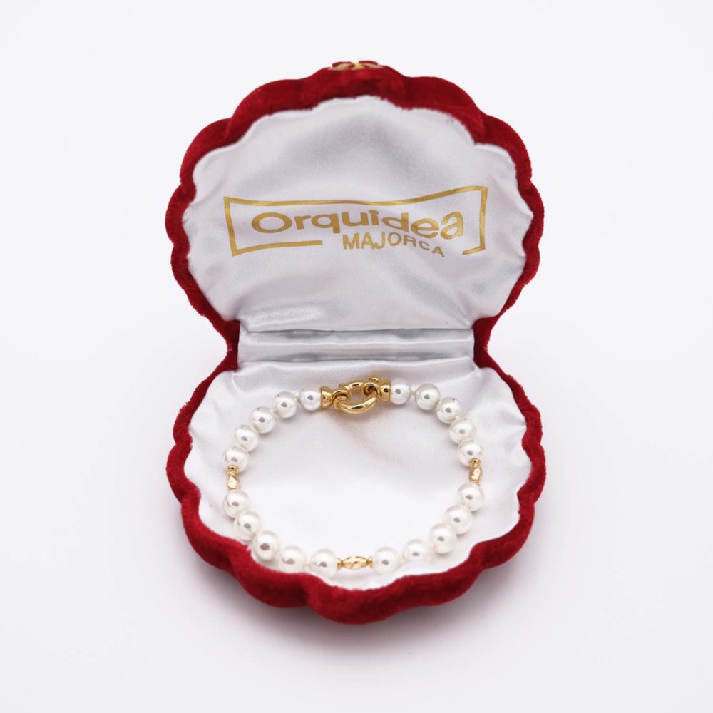 Bracelet en Perles de Majorque - 7 mm - Long. 20 cm - Image 4