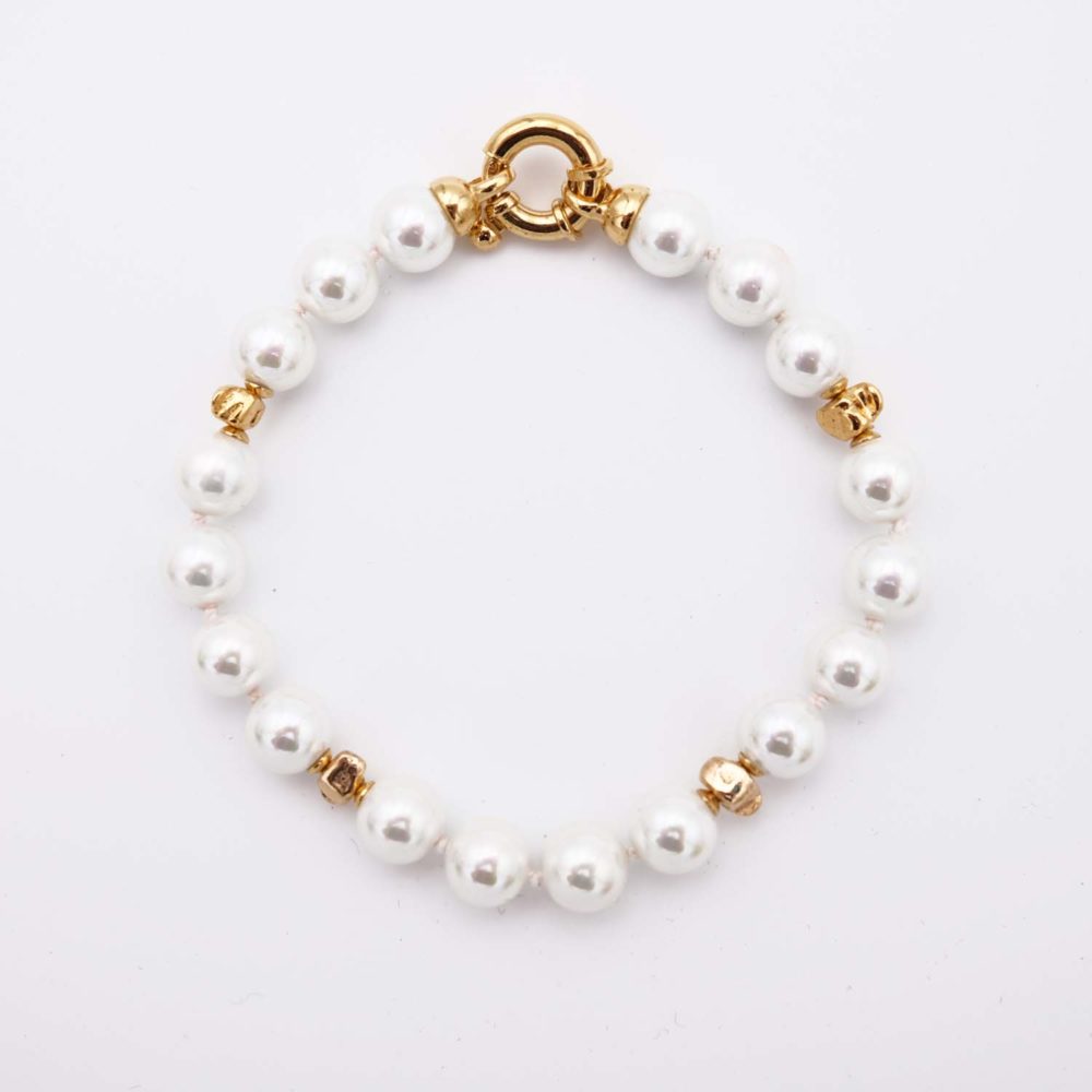 Bracelet en Perles de Majorque - 20 mm - Long. 20 cm - Image 2