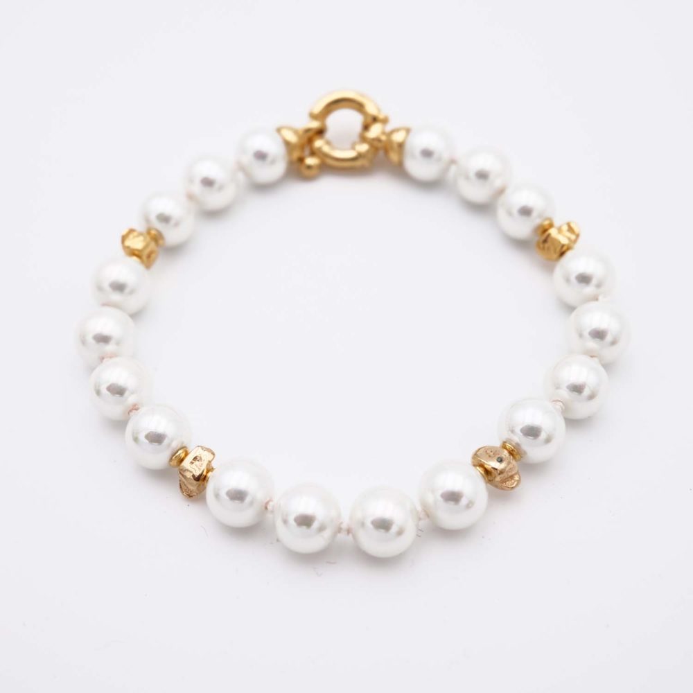 Bracelet en Perles de Majorque - 20 mm - Long. 20 cm - Image 3