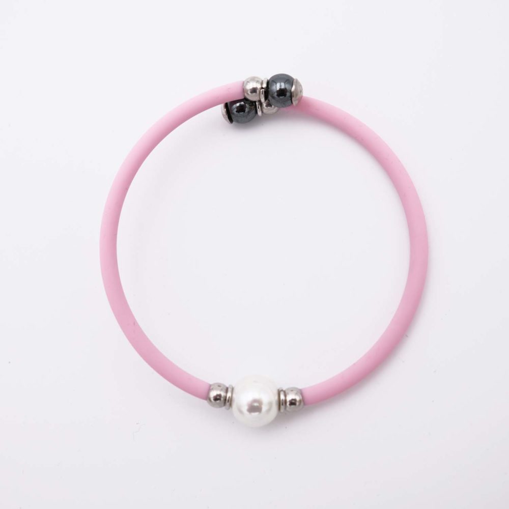 Bracelet en Perles de Majorque - 8 mm - Long. ajustable - Image 3