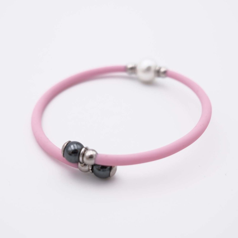 Bracelet en Perles de Majorque - 8 mm - Long. ajustable - Image 4