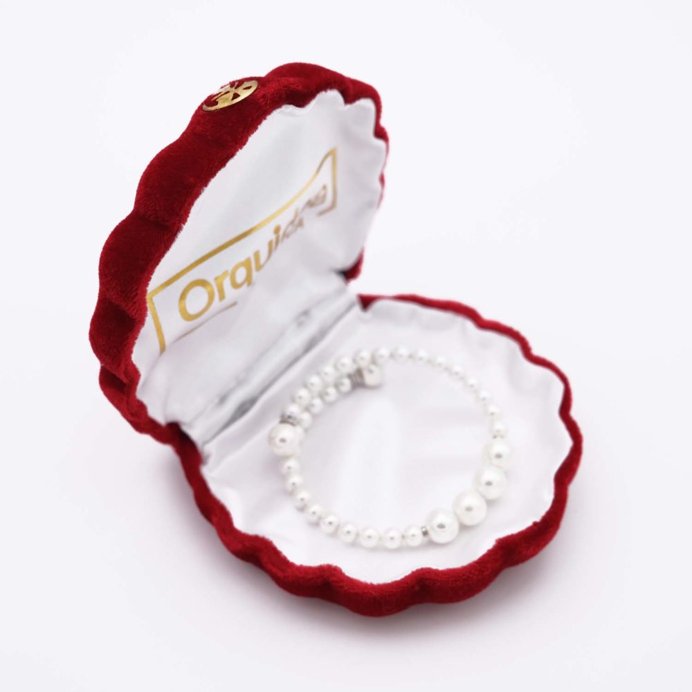 Bracelet en Perles de Majorque - 5 et 8 mm - Long. ajustable - Image 6