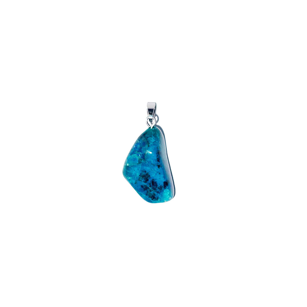 Pendentif Argent 925 - Chrysocolle pierre roulée – Image 2