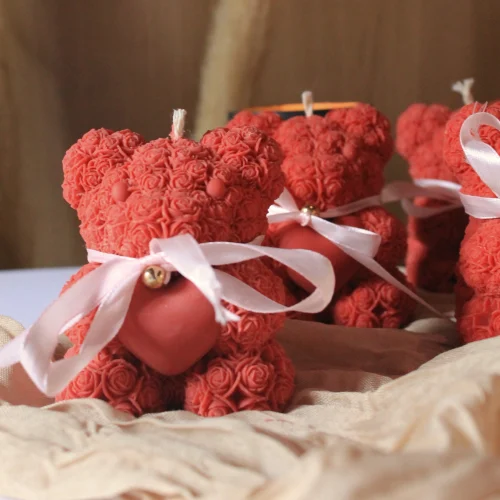 Bougie ourson parfum fraise