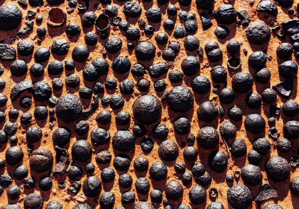 Boji pierre mâle et femelle du Kansas - concrétions fossiles crétacé 70 millions d'années, pyrite marcassite