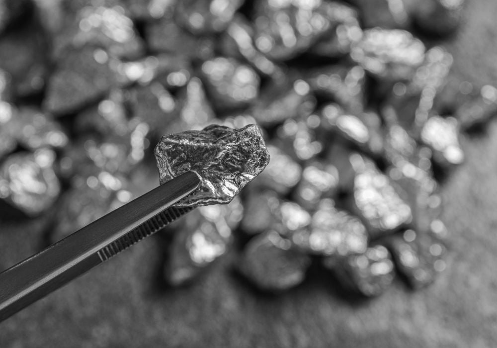 Argent natif brut pépite Kongsberg - gisement origine densité conductivité