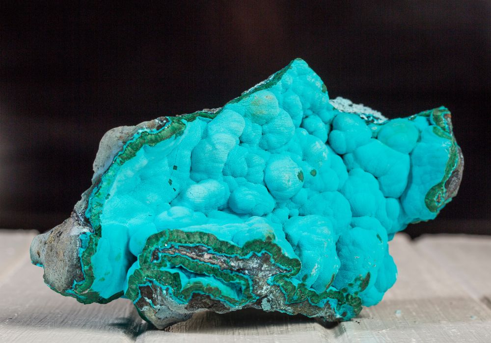 Minéral pierre d'Eilat Israël - malachite azurite turquoise composition rare Timna Valley - source Mer Rouge