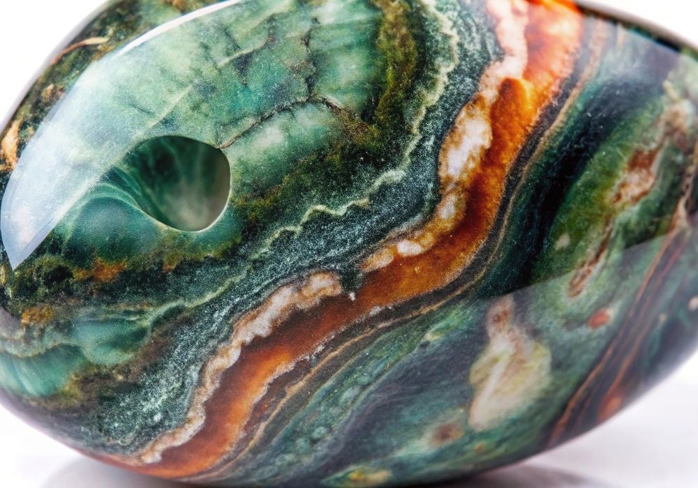 Pinolite polis et bruts - propriétés lithothérapie, chakra coronal et troisième oeil, transformation intérieure