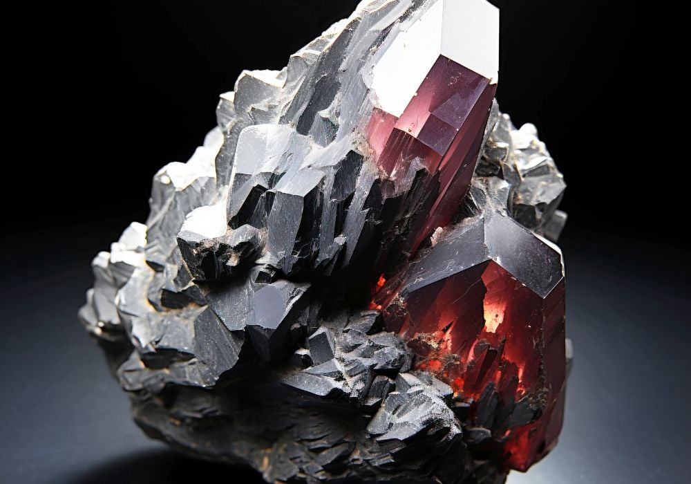 Gisement d'alabandite du Kazakhstan - sulfure de manganèse naturel - formation hydrothermale