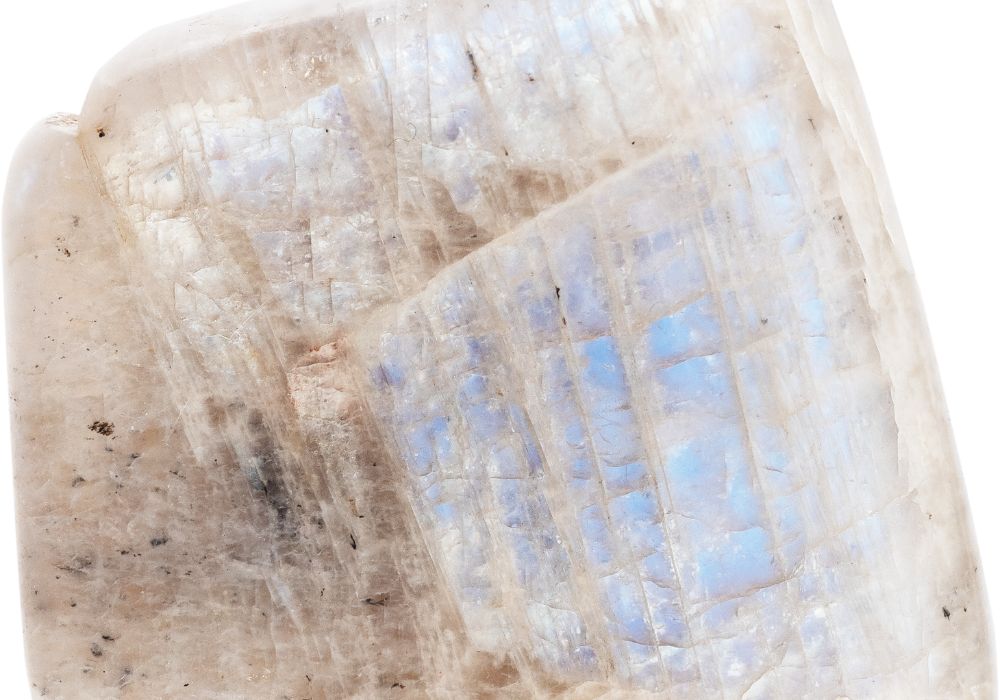 Péristérite brute - origine géologique feldspath albite exsolution lamellaire nanométrique