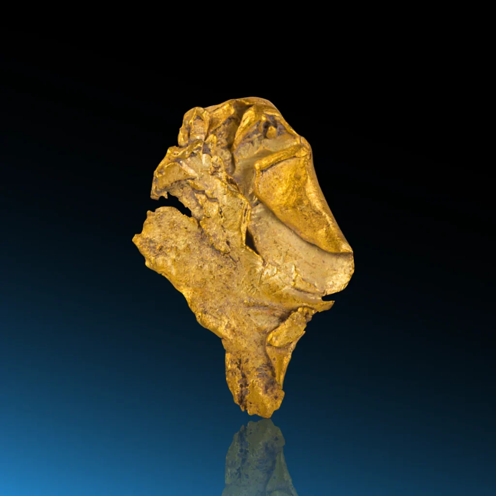 Pépite d&rsquo;Or d&rsquo;exception – 1.8cm x 1.0cm x 0.1cm – 0.89 grs