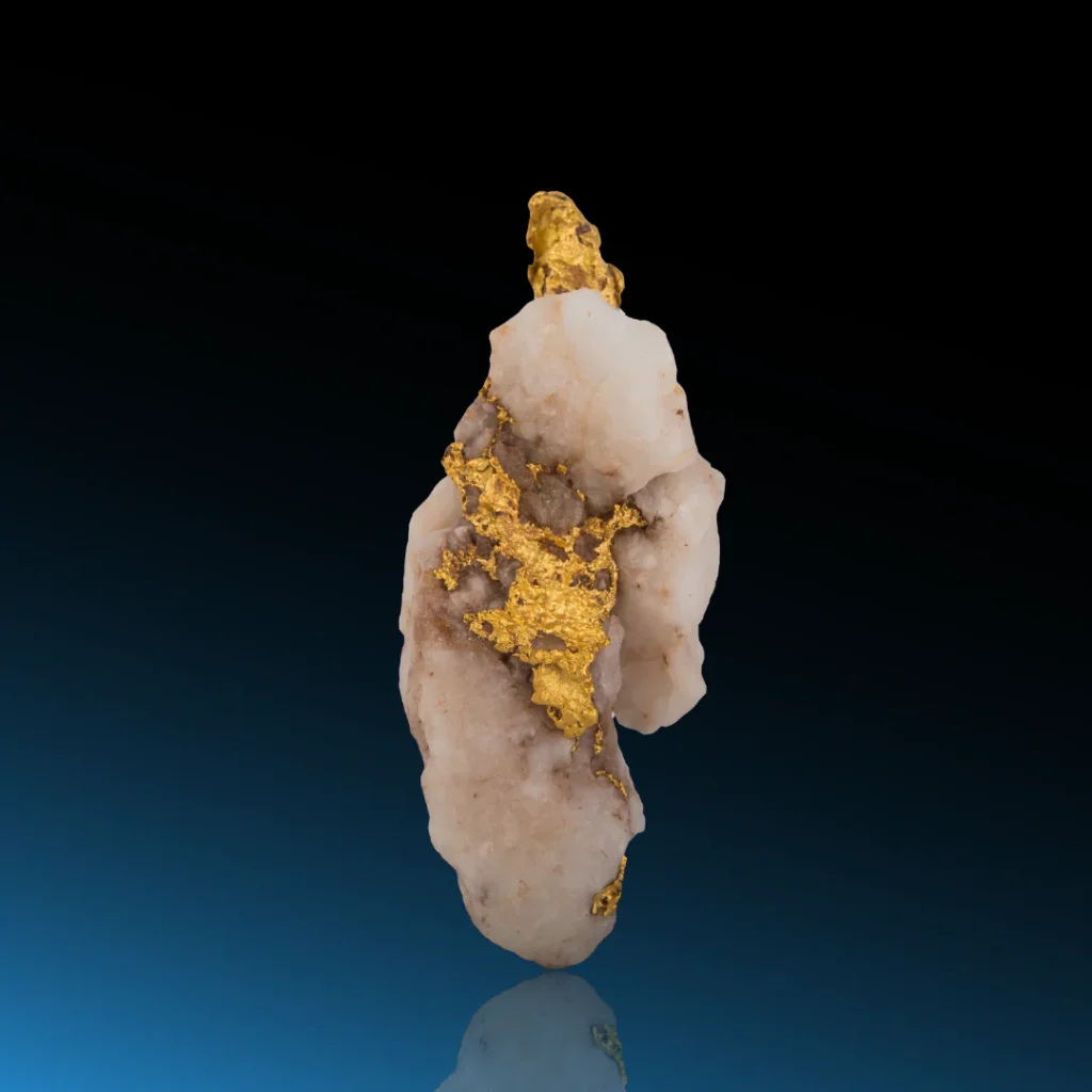 Pépite d&rsquo;Or d&rsquo;exception sur Quartz – 6.5cm x 2.5cm x 1.8cm – 38.9 grs