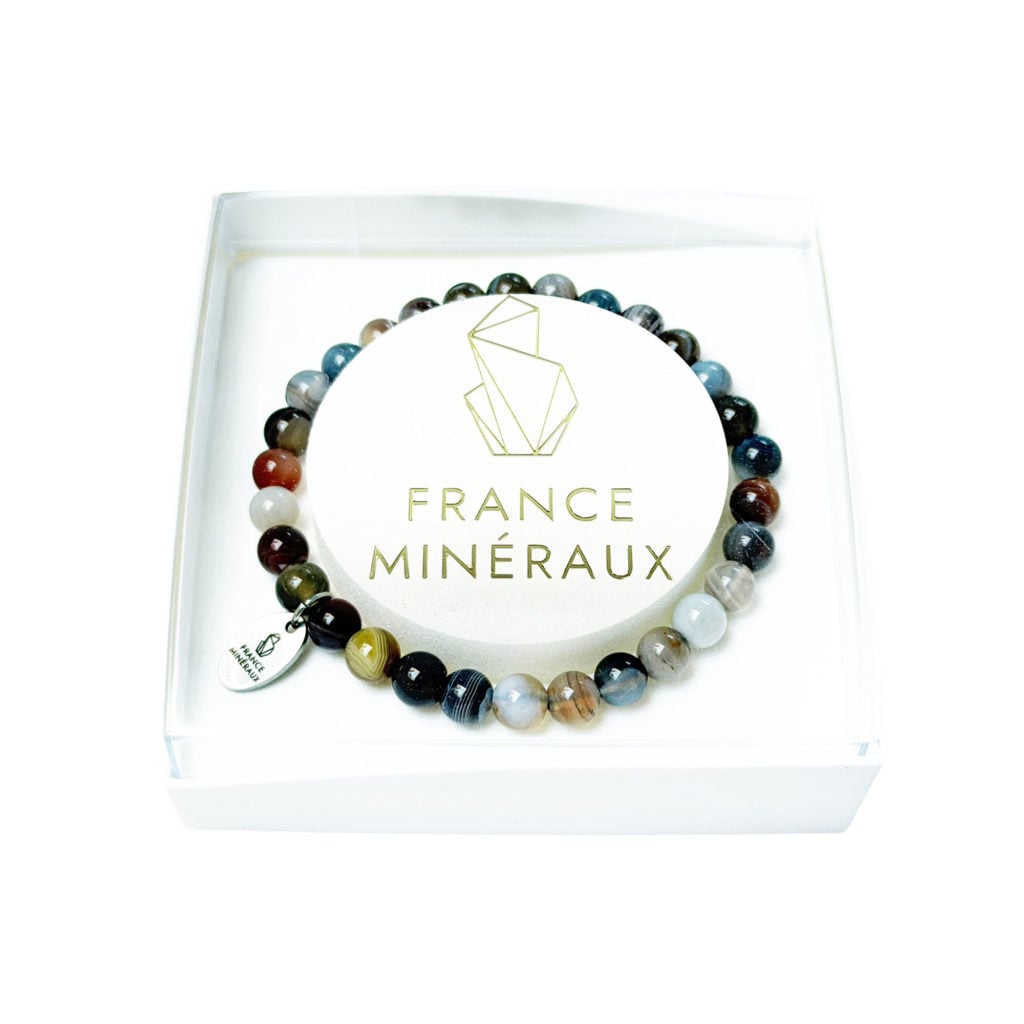 Bracelet Agate Botswana – Perles de 6mm