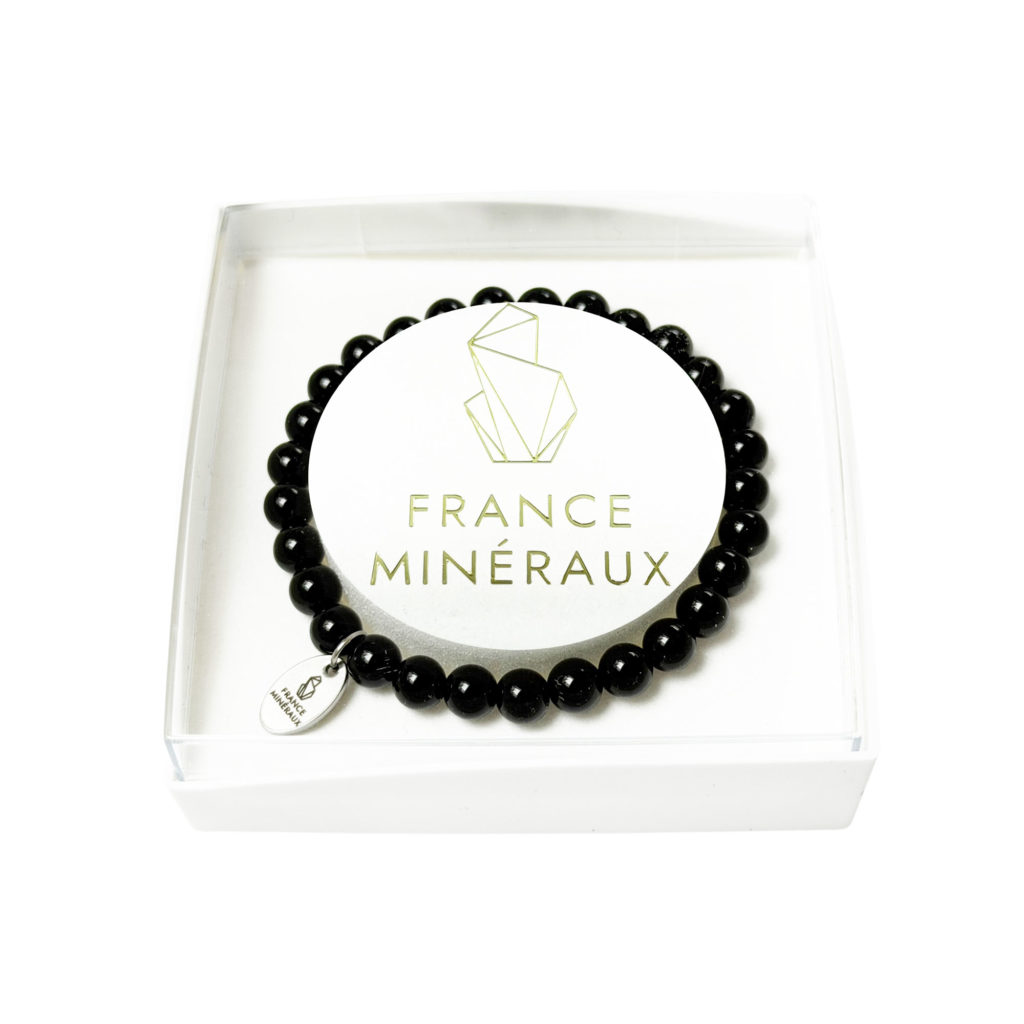 Bracelet Agate Noire – Perles de 6mm