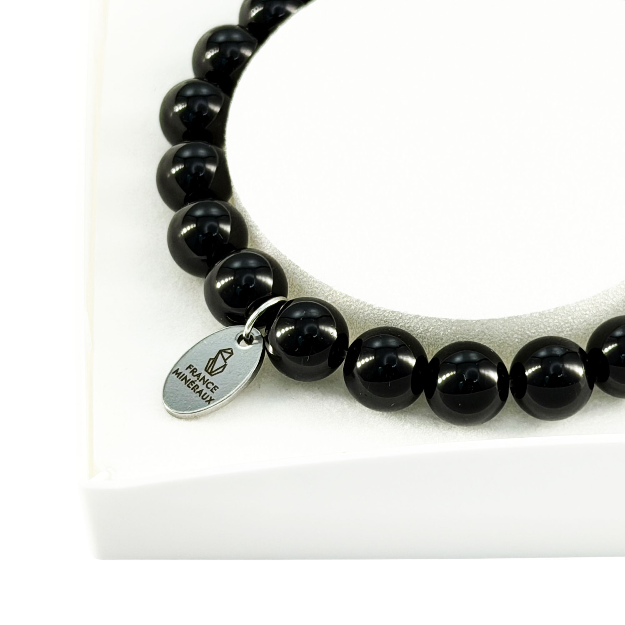 Bracelet Agate Noire - Perles de 8mm – Image 4