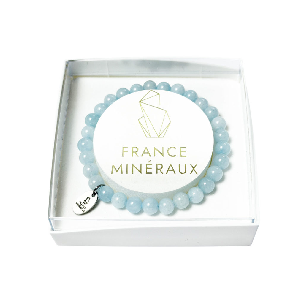 Bracelet Aigue-Marine – Perles de 6mm