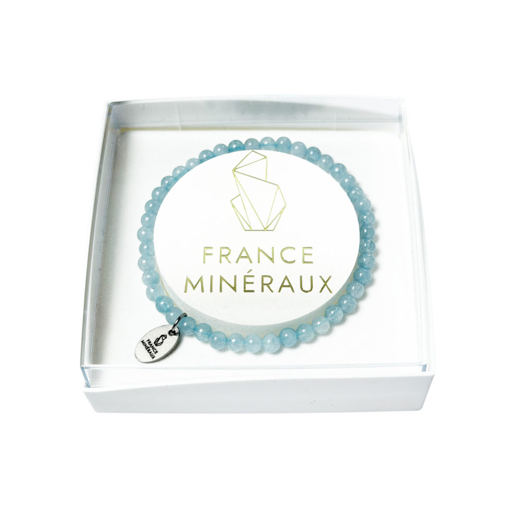 Bracelet Aigue-Marine – Perles de 3-4mm
