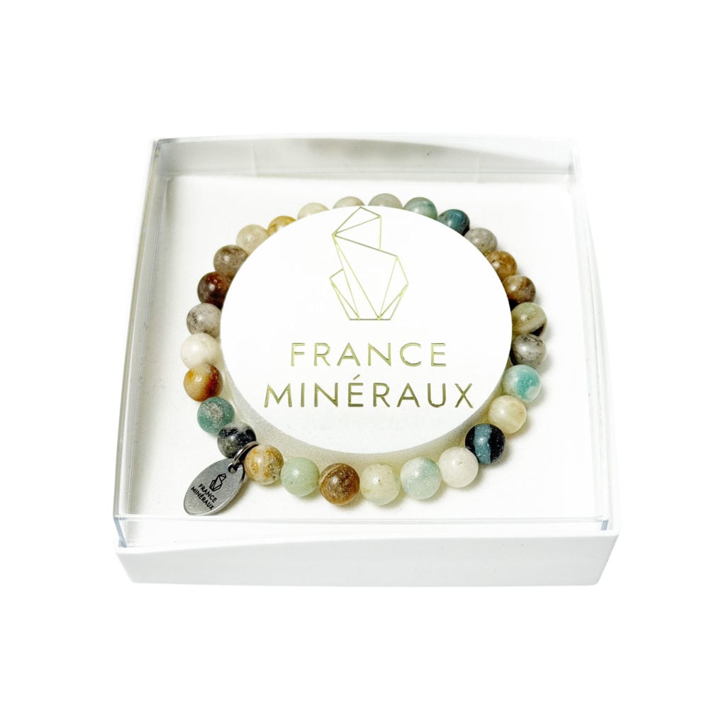 Bracelet Amazonite Multicolore – Perles de 6mm