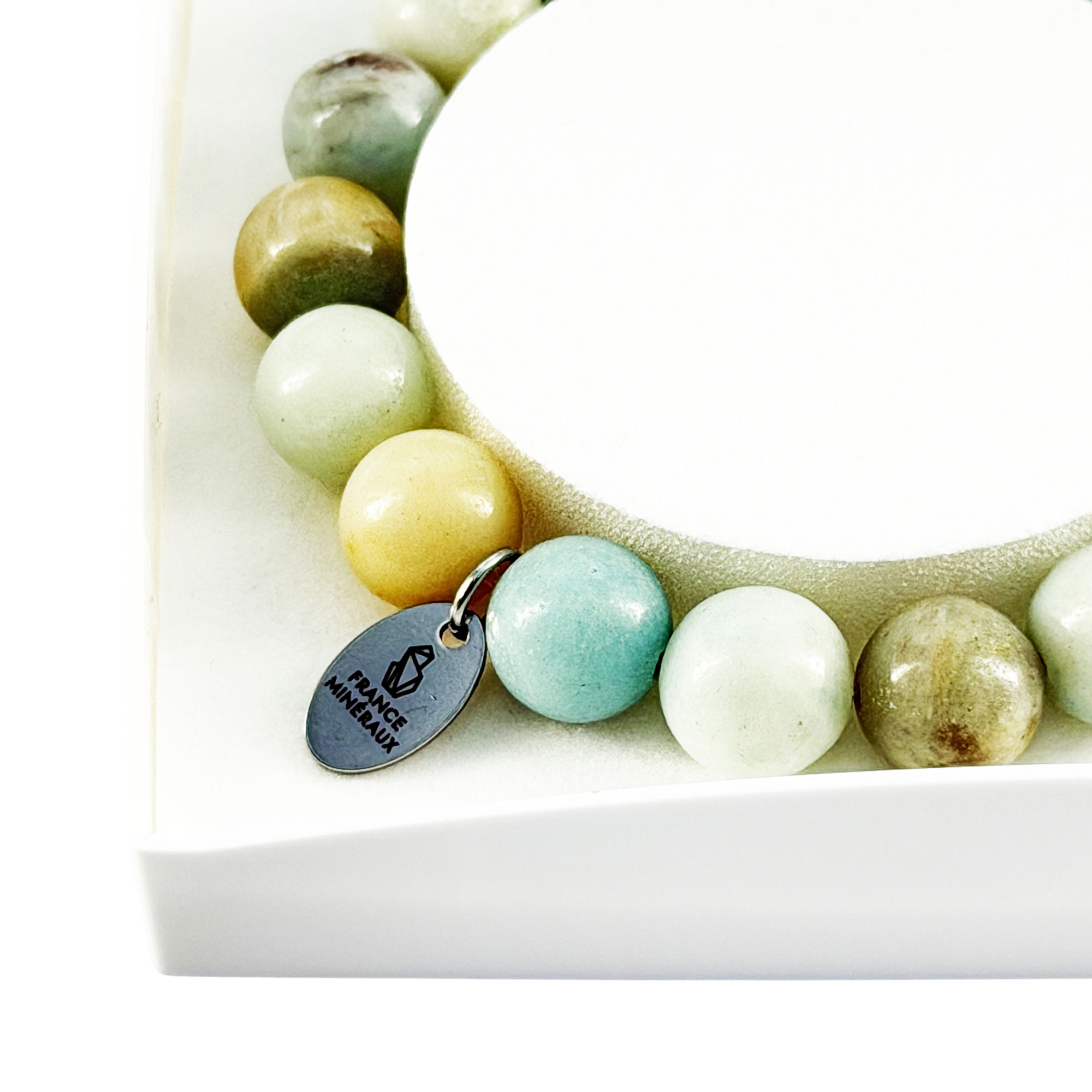 Bracelet Amazonite Multicolore - Perles de 10mm – Image 3