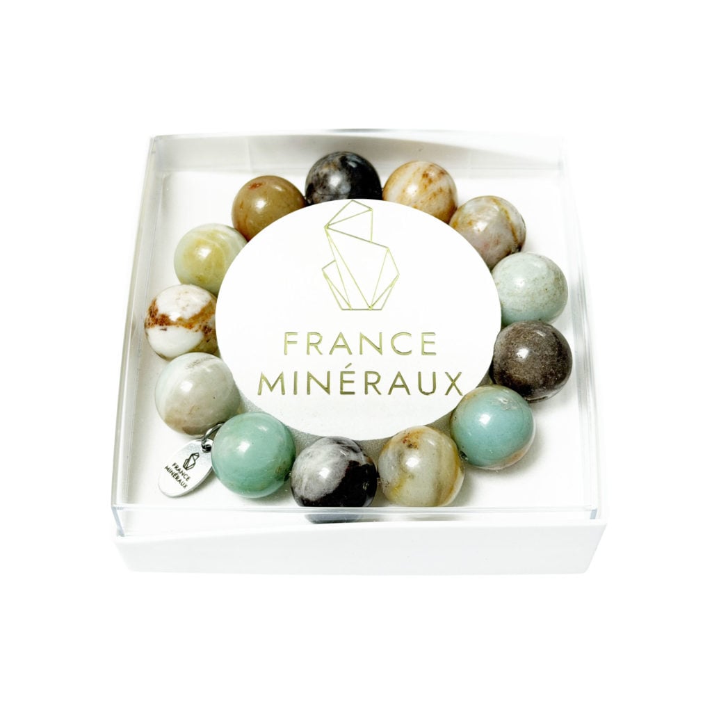 Bracelet Amazonite Multicolore – Perles de 14mm