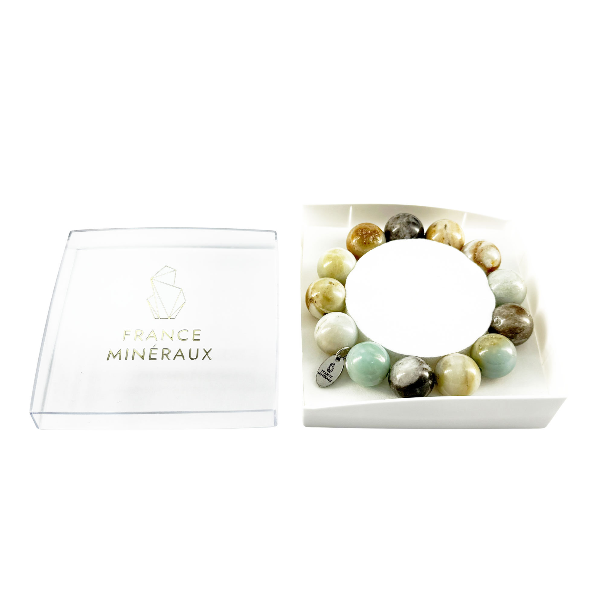 Bracelet Amazonite Multicolore - Perles de 14mm – Image 3