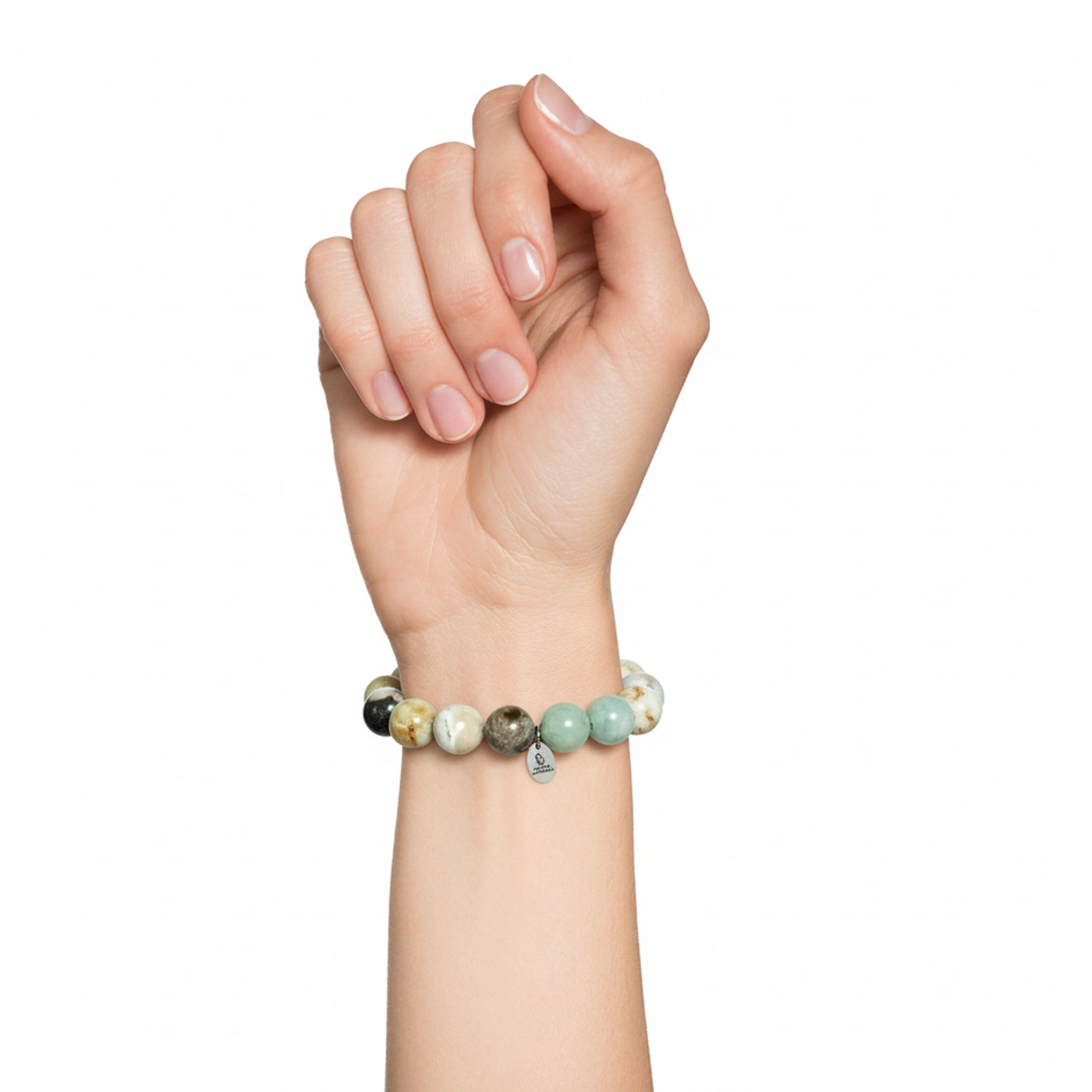 Bracelet Amazonite Multicolore - Perles de 14mm – Image 2