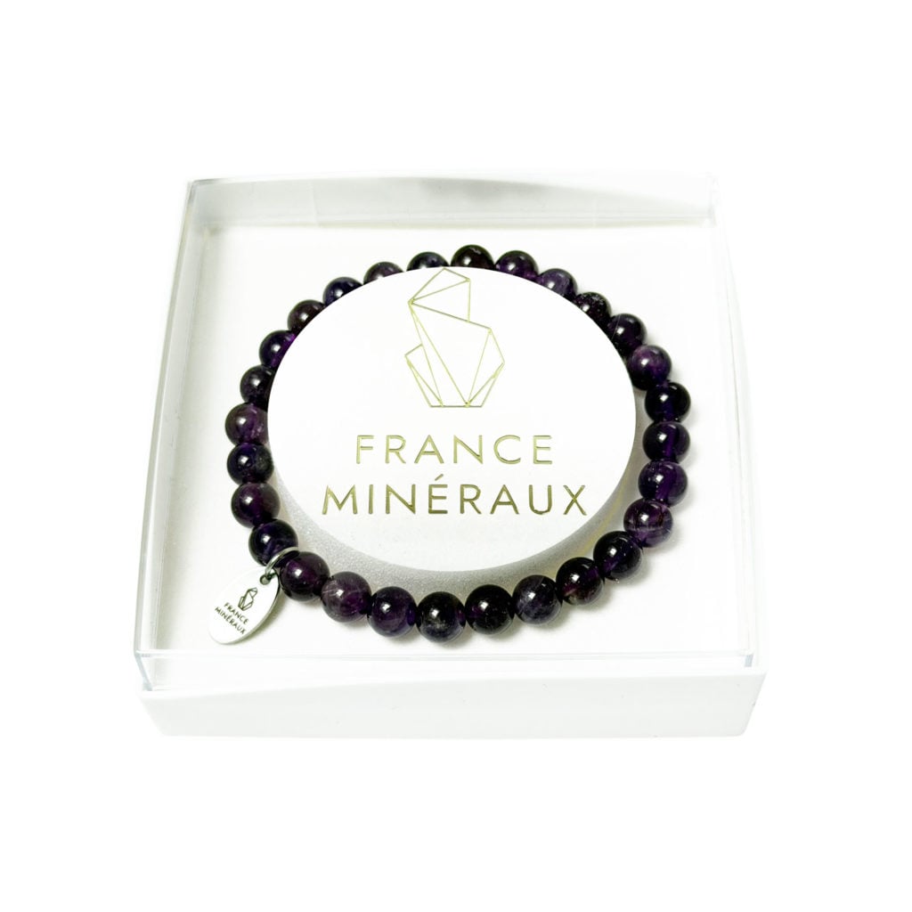 Bracelet Améthyste – Perles de 6mm
