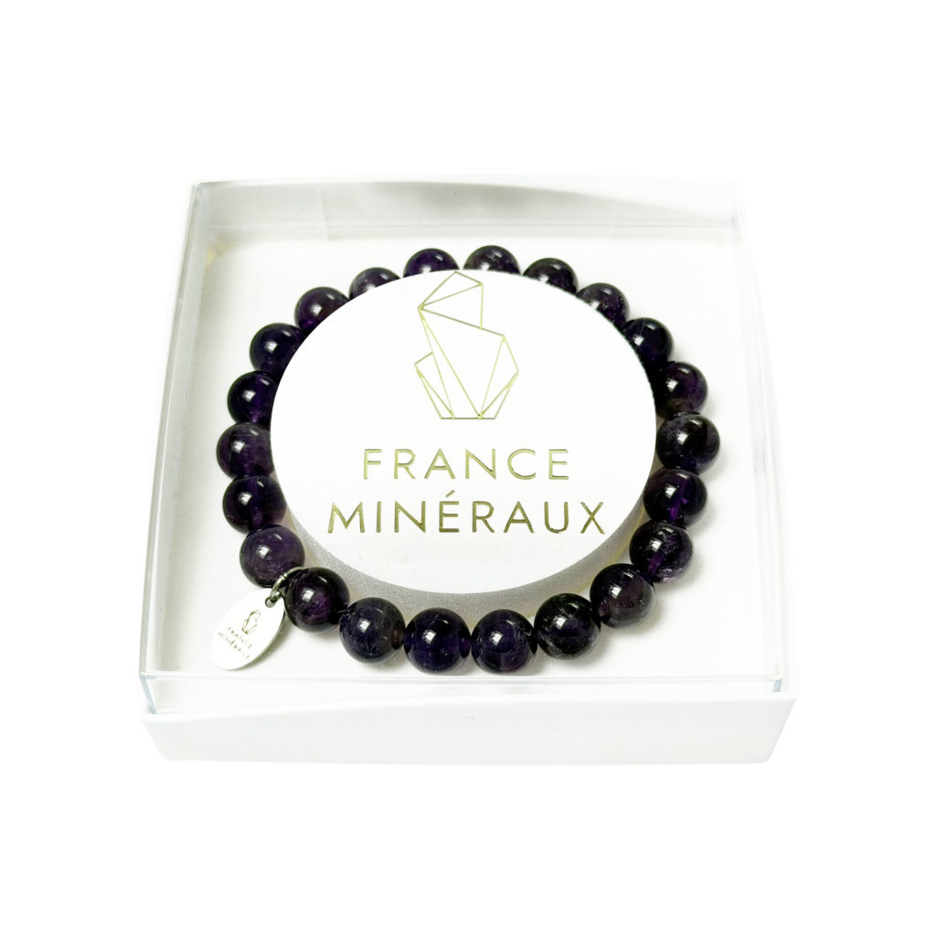 Bracelet Améthyste – Perles de 8mm