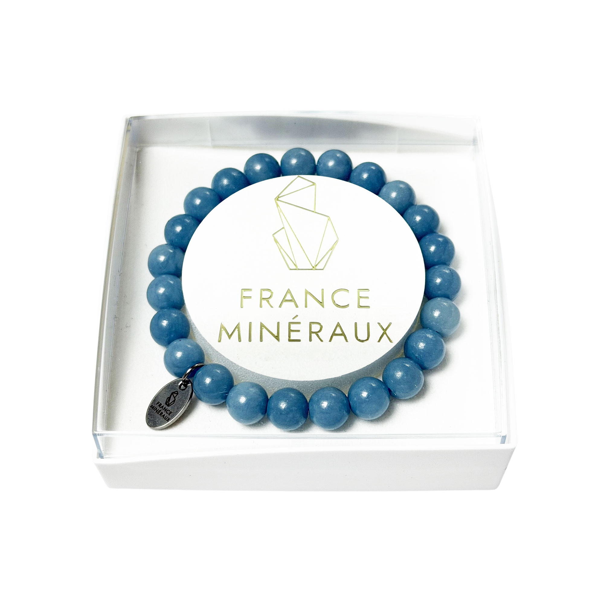 Bracelet Angélite - Perles de 8mm