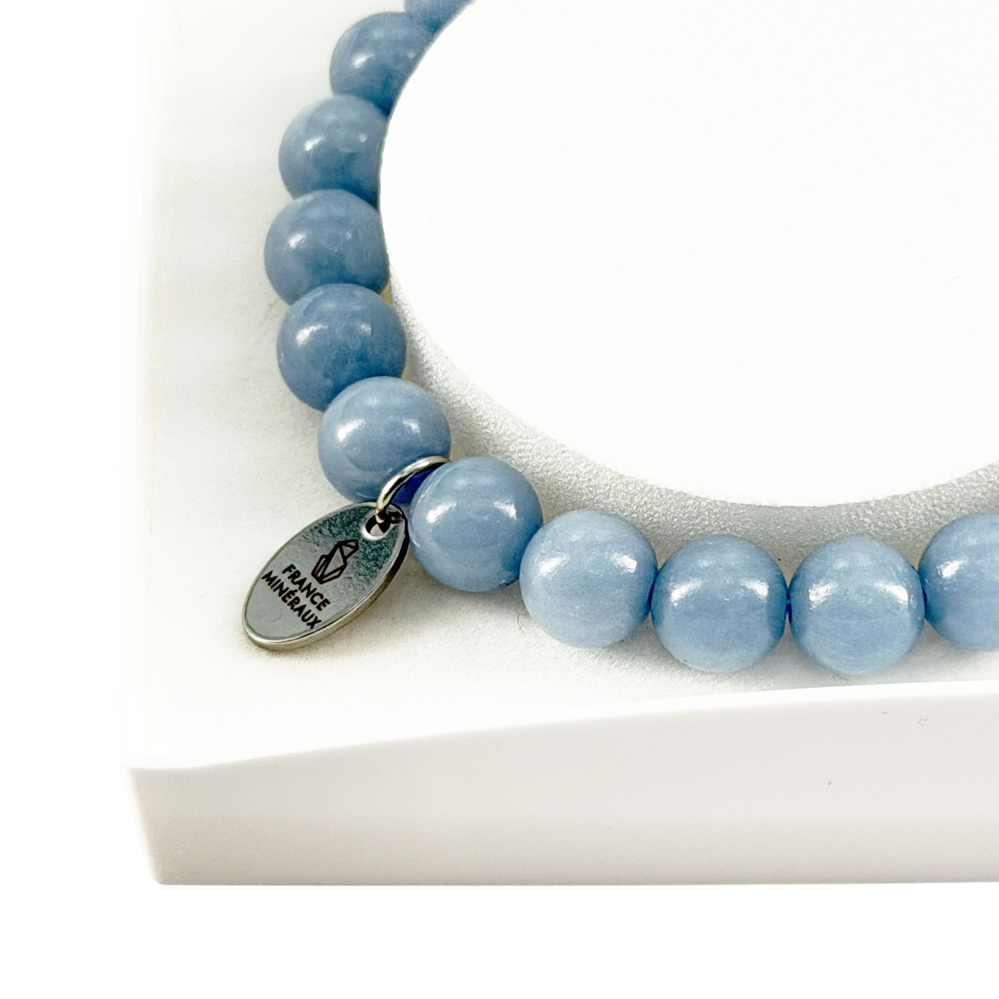 Bracelet Angélite - Perles de 8mm – Image 4