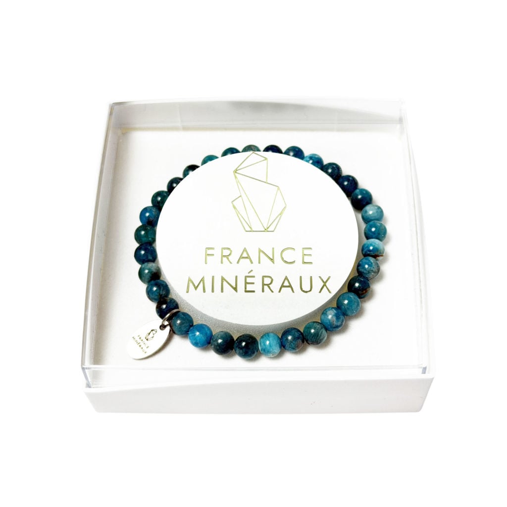 Bracelet Apatite Bleue – Perles de 6mm