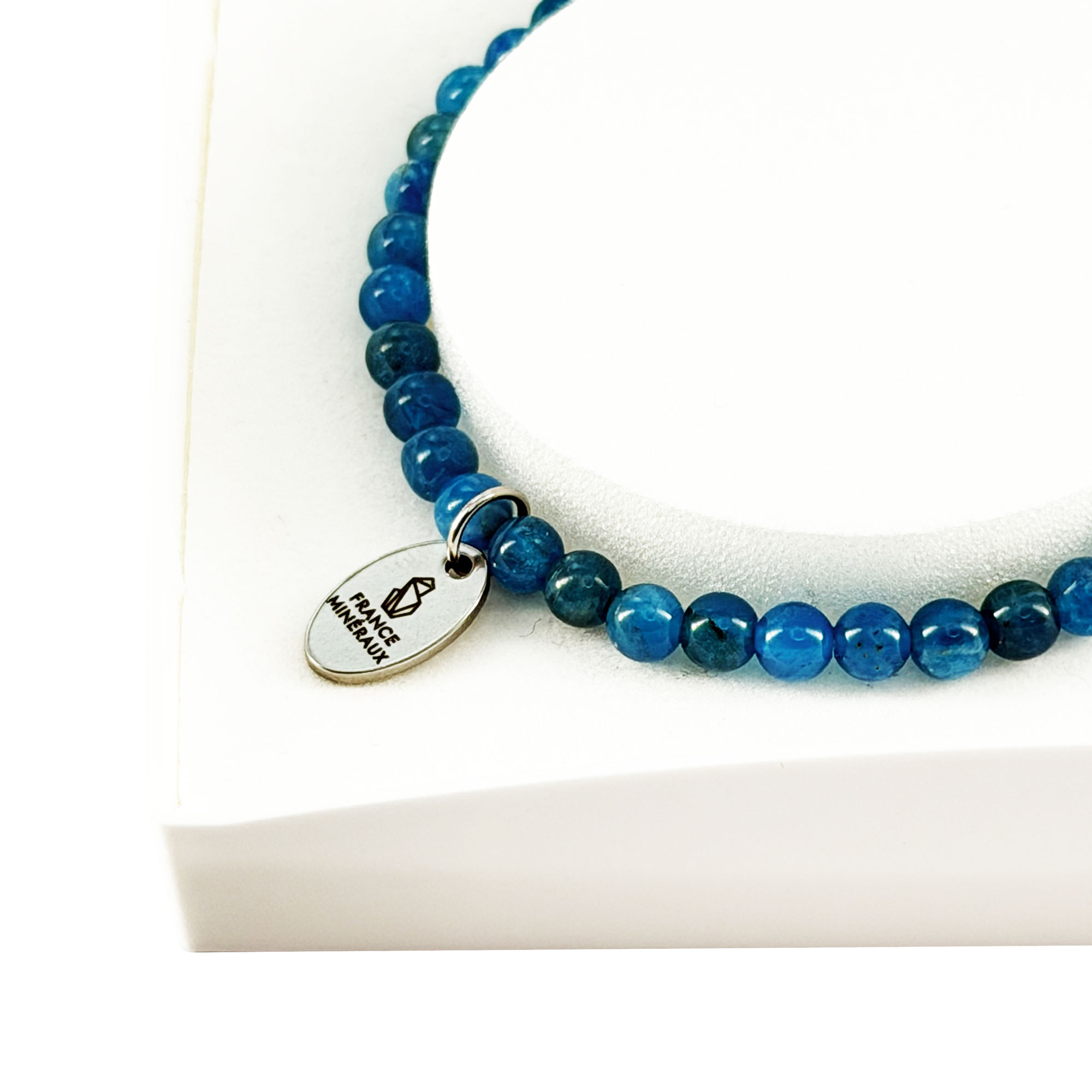 Bracelet Apatite Bleue - Perles de 3-4mm – Image 4