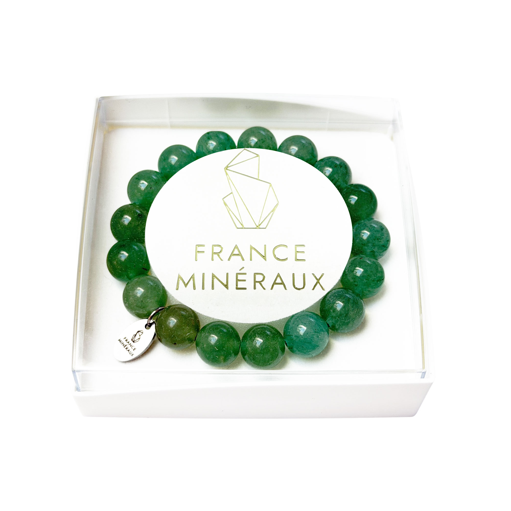 Bracelet Aventurine Verte - Perles de 10mm