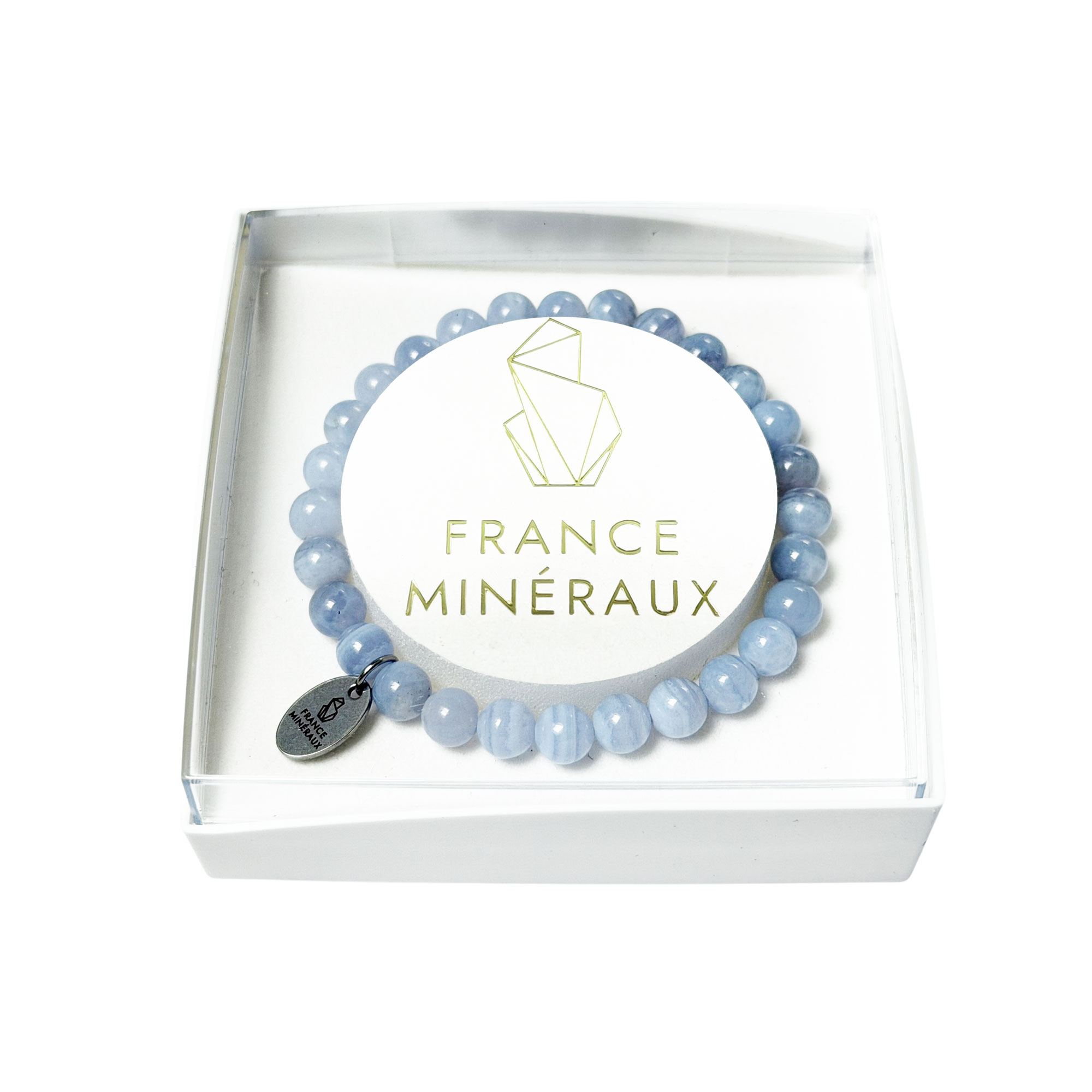 Bracelet Calcédoine - Perles de 6mm