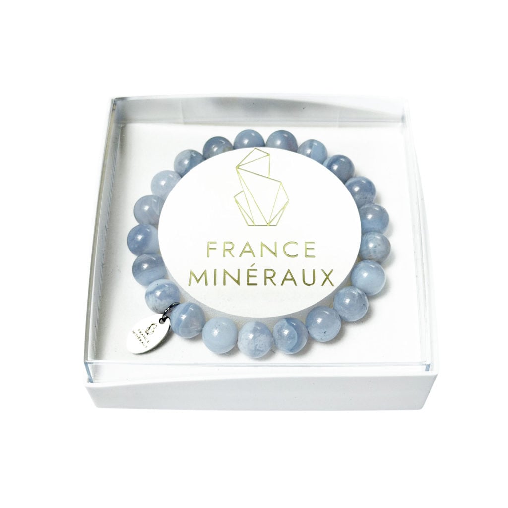 Bracelet Calcédoine – Perles de 8mm